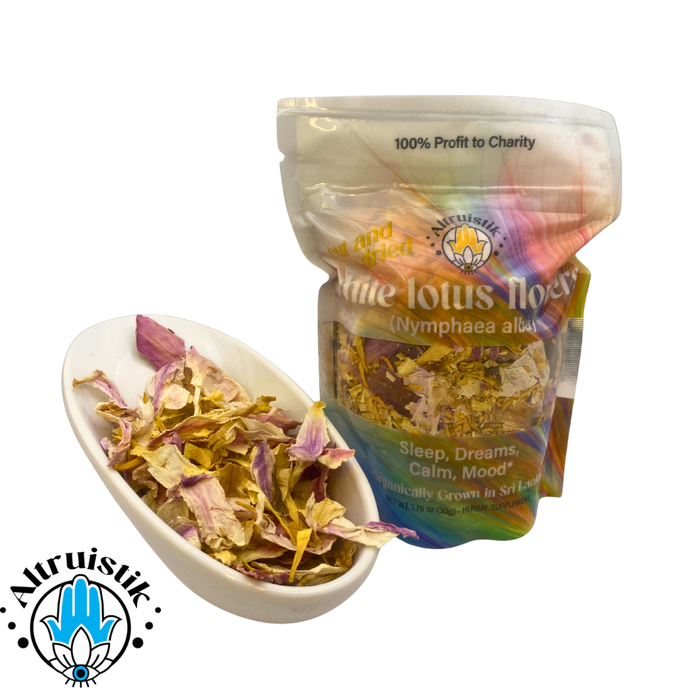 Altruistik 30g Organically Grown White Lotus Tea for Relaxation, Sleep, Anti-Inflammation