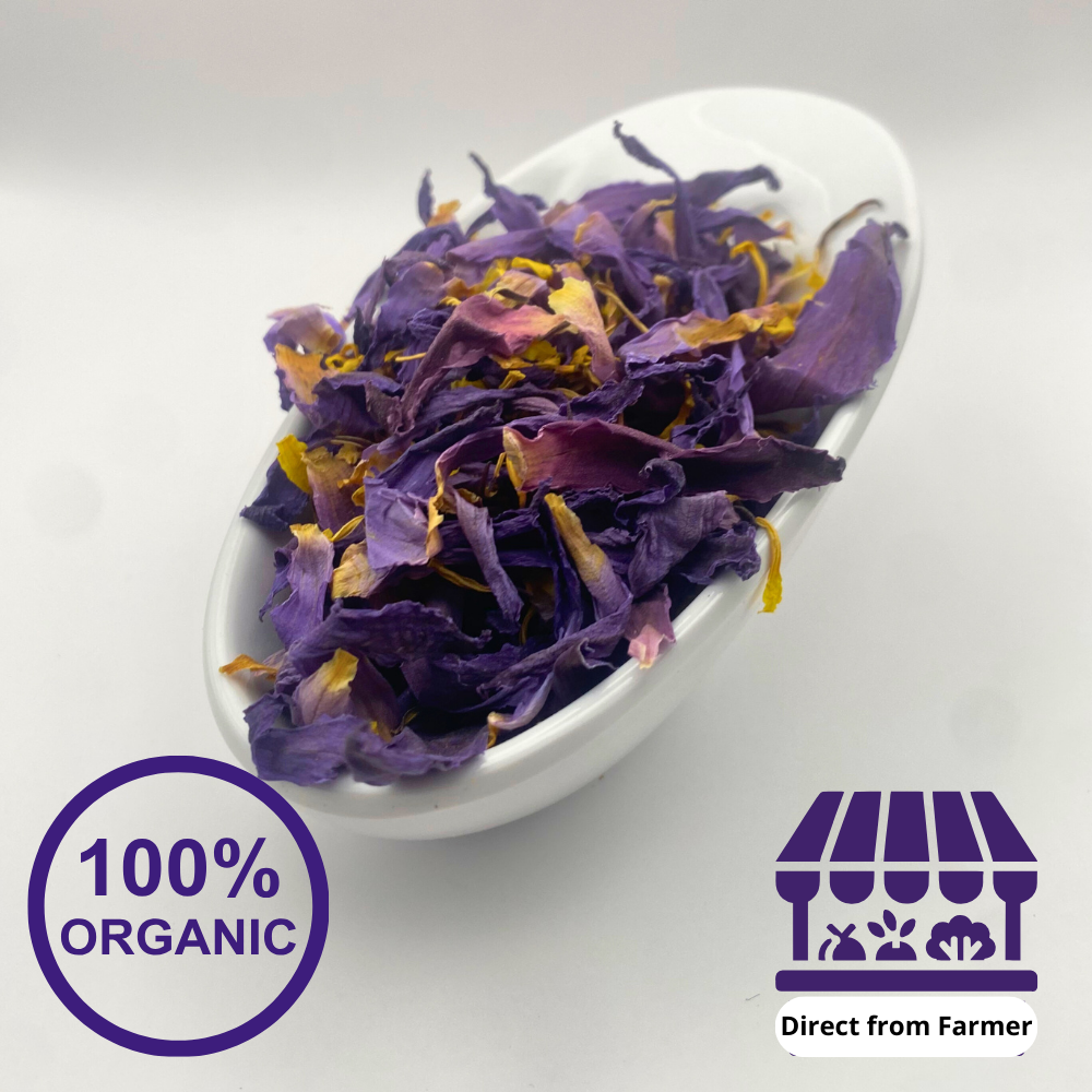 1kg Organic Whole Blue Lotus Flowers | 100% Natural | Bulk Blue Lotus