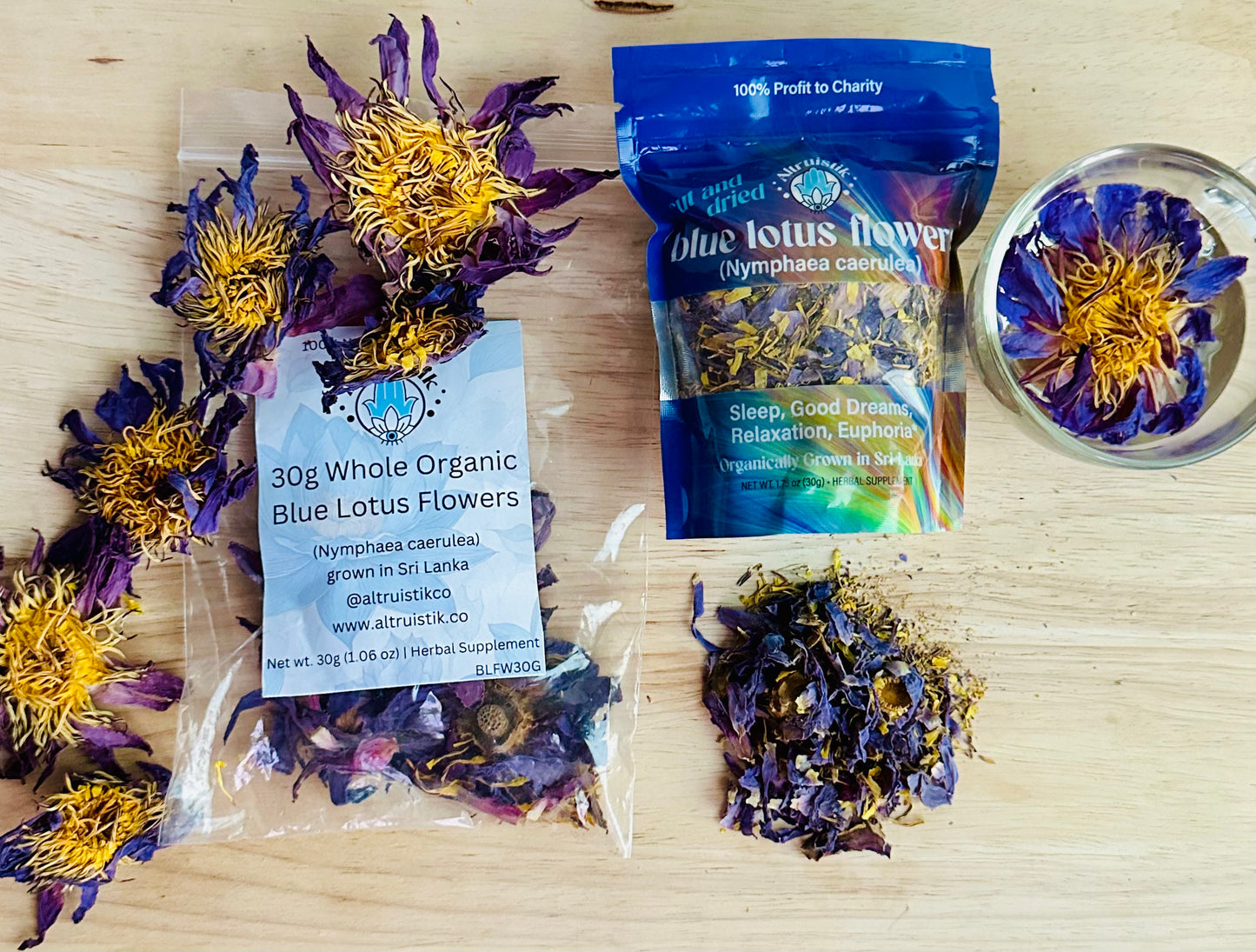 Altruistik™ Organic Blue Lotus Flowers - Natural Calming Herbal Tea
