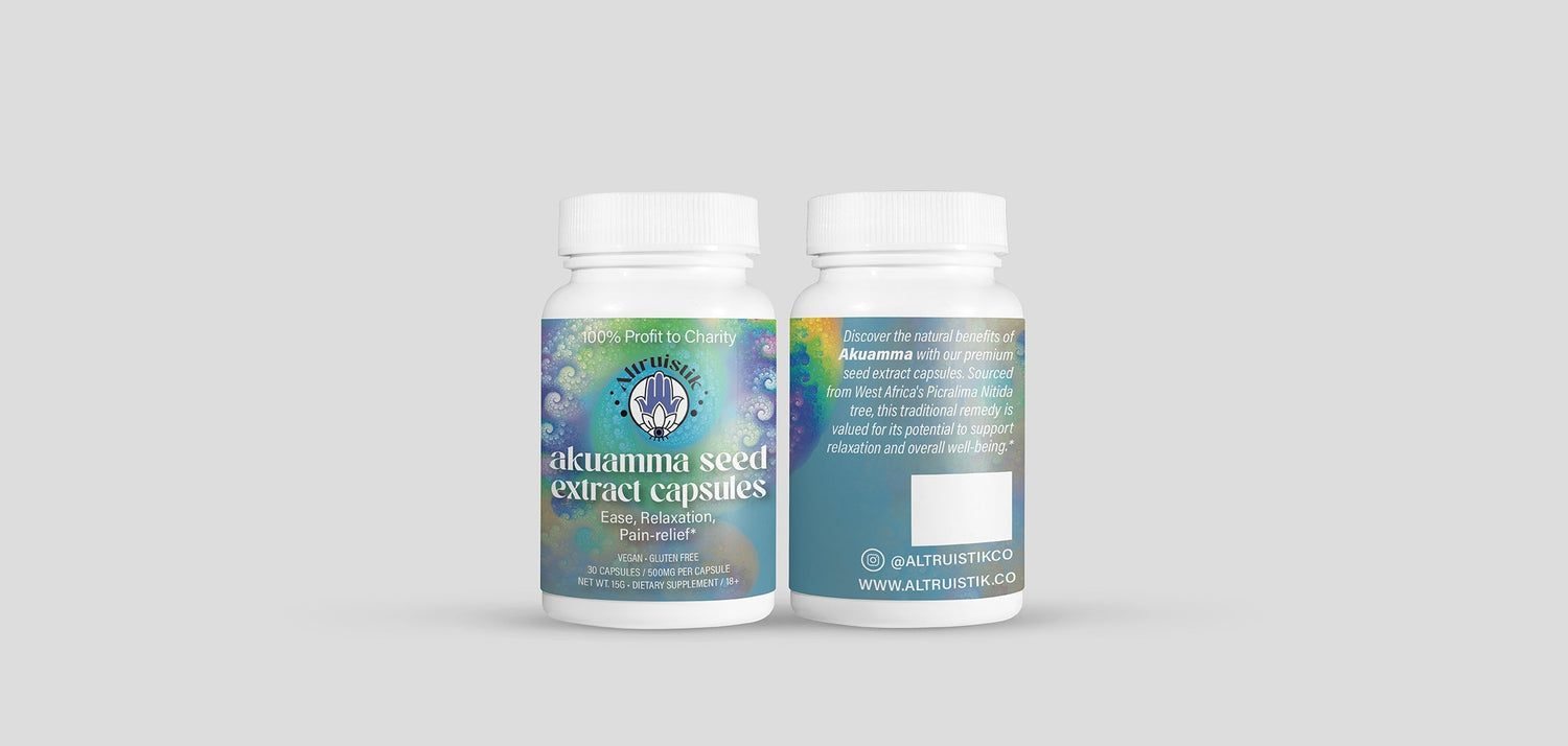 Akuamma bottles of extracts