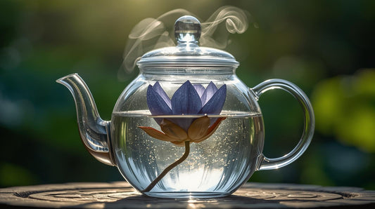 vlue lotus tea flowers