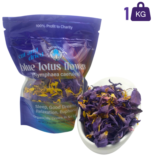 1kg Organic Whole Blue Lotus Flowers | 100% Natural | Bulk Blue Lotus
