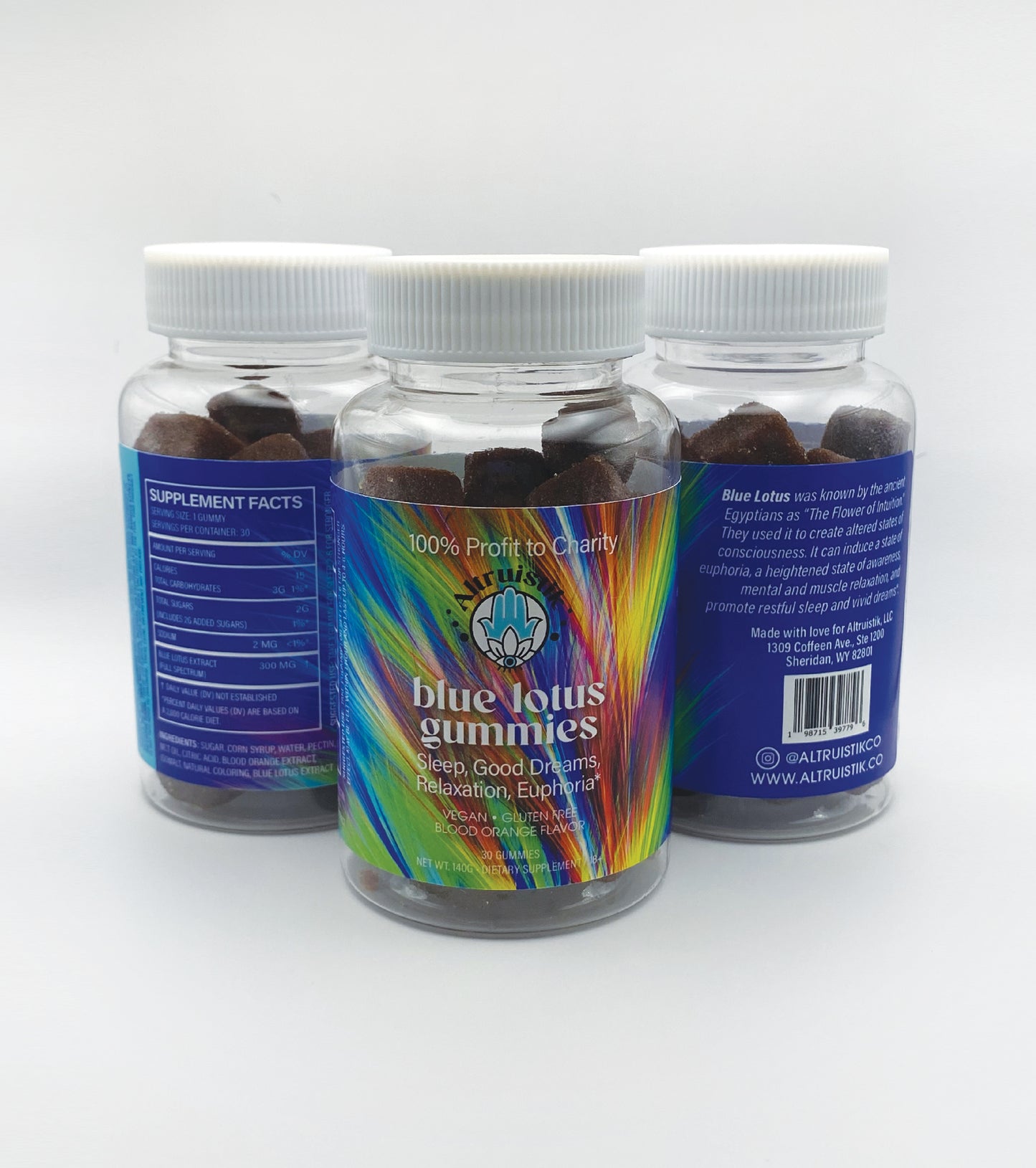 Altruistik™ 350mg Blue Lotus Gummies – For Deep Relaxation, Sleep and Mood Enhancement